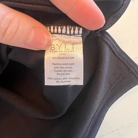 BYLT Drop Cut Lux Shirt Men’s NAVY Short Sleeve Athletic Fit Men's Size medium - Picture 4 of 4